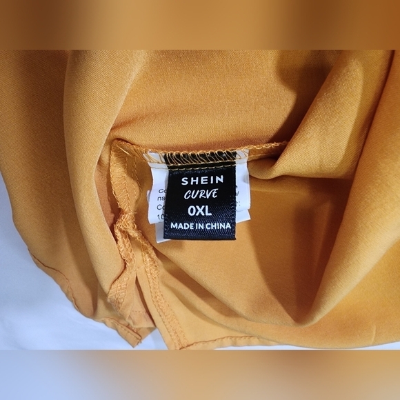 Shein Curve Patched Pocket Drop Shoulder V Neck Casual Blouse Top XL - Picture 6 of 9